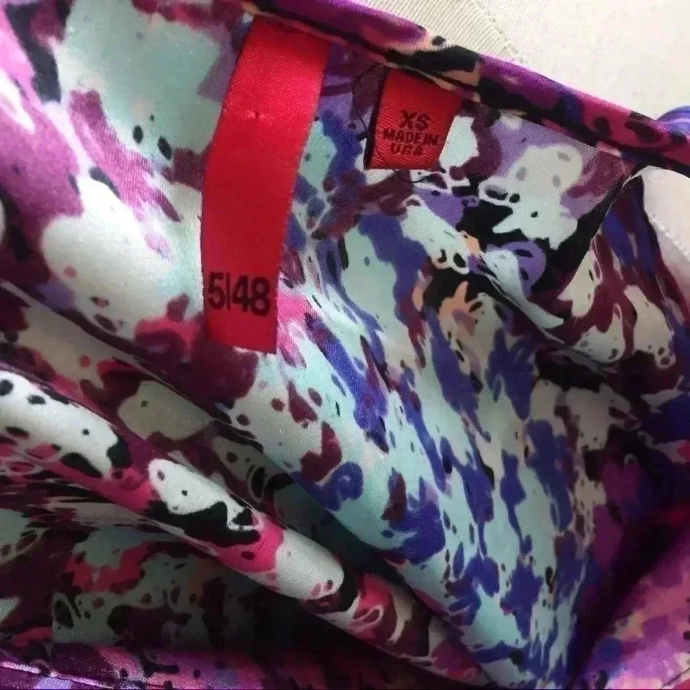 5/48 Multi Colored Ruffle Sleeveless Dress - Picture 4 of 5